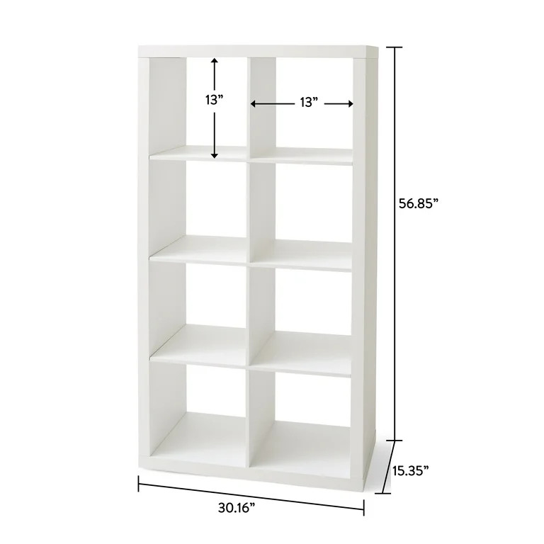Better Homes & Gardens 8 Cube Storage Organizer, White Texture | Walmart (US)
