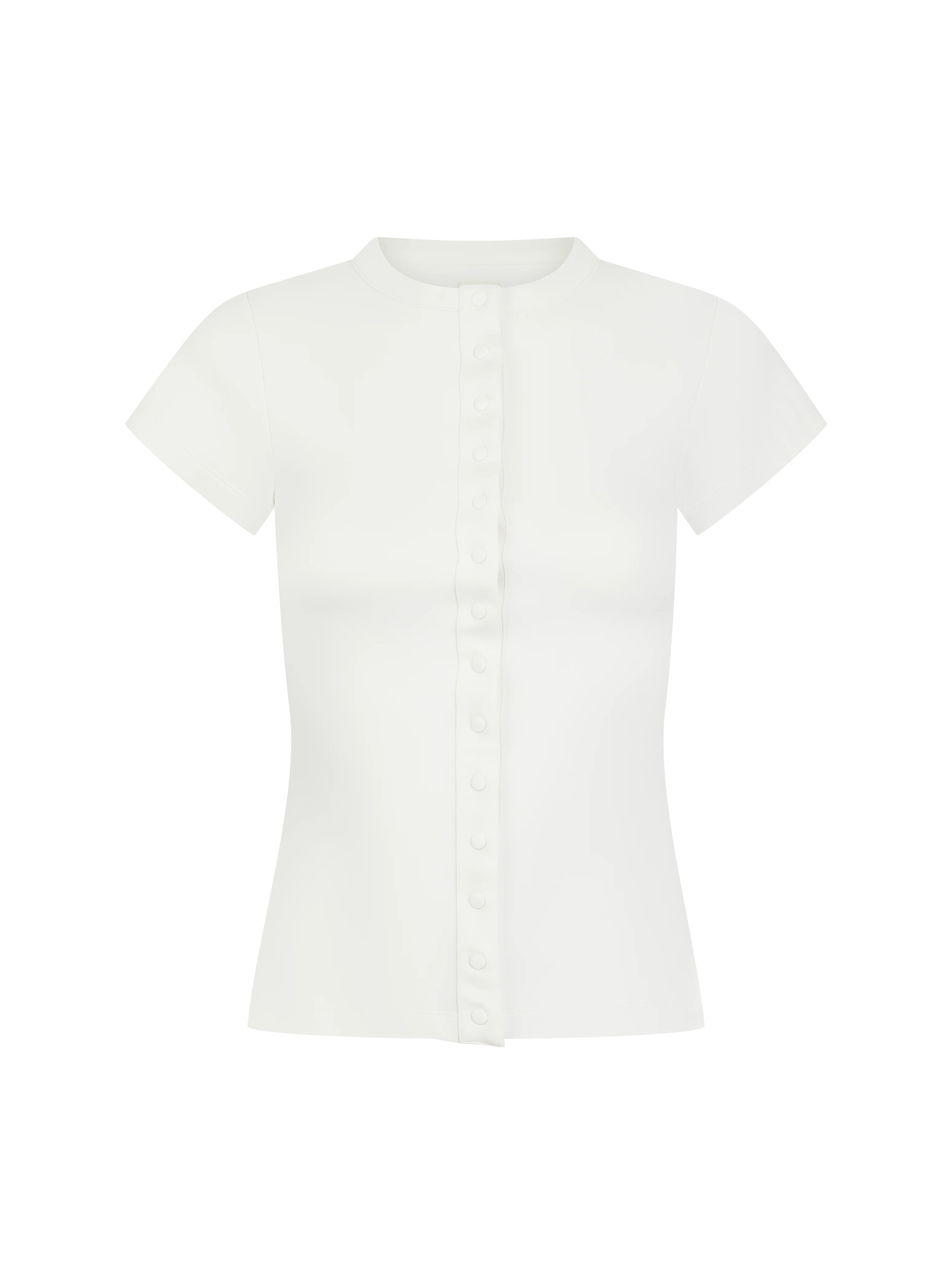 Contour Popper Tee - White | Maebe
