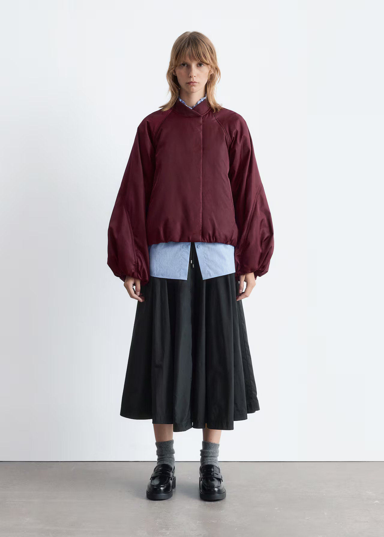 Voluminous-Sleeve Bomber Jacket | H&M (UK, MY, IN, SG, PH, TW, HK)