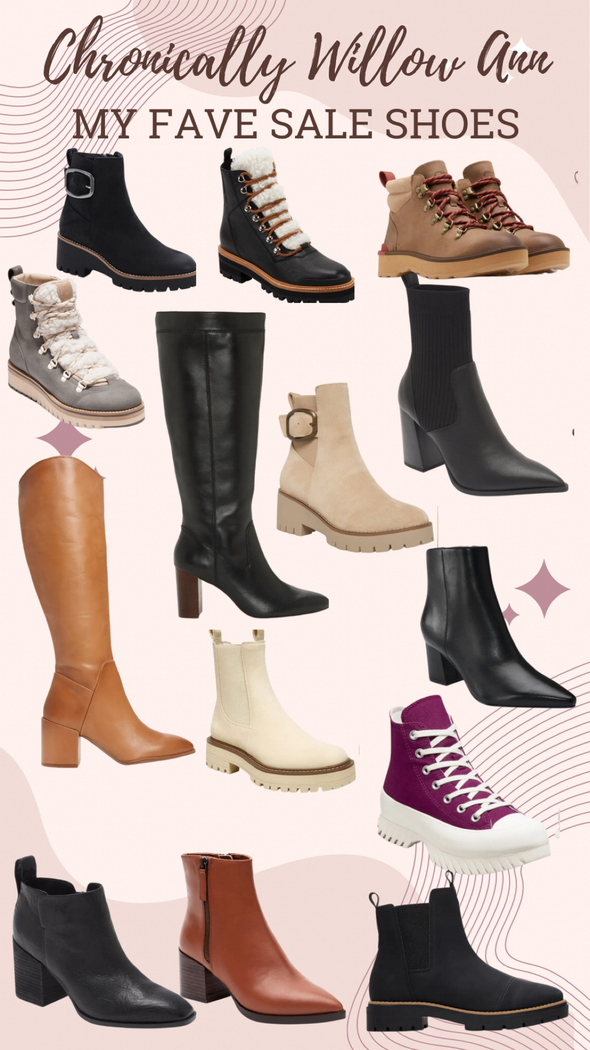Nordstrom is also having a pretty spectacular sale. It’s up to 60% off on lots of my faves! These are some super cute shoes on sale and I need to get myself booties. Why don’t I own them. Anyways I’m a 9 in most tennis shoe/boots & 8.5 in heels! Gifts for her, shoes for her, style
For her, converse, booties, tall boots, trending style

#LTKshoecrush #LTKstyletip #LTKsalealert