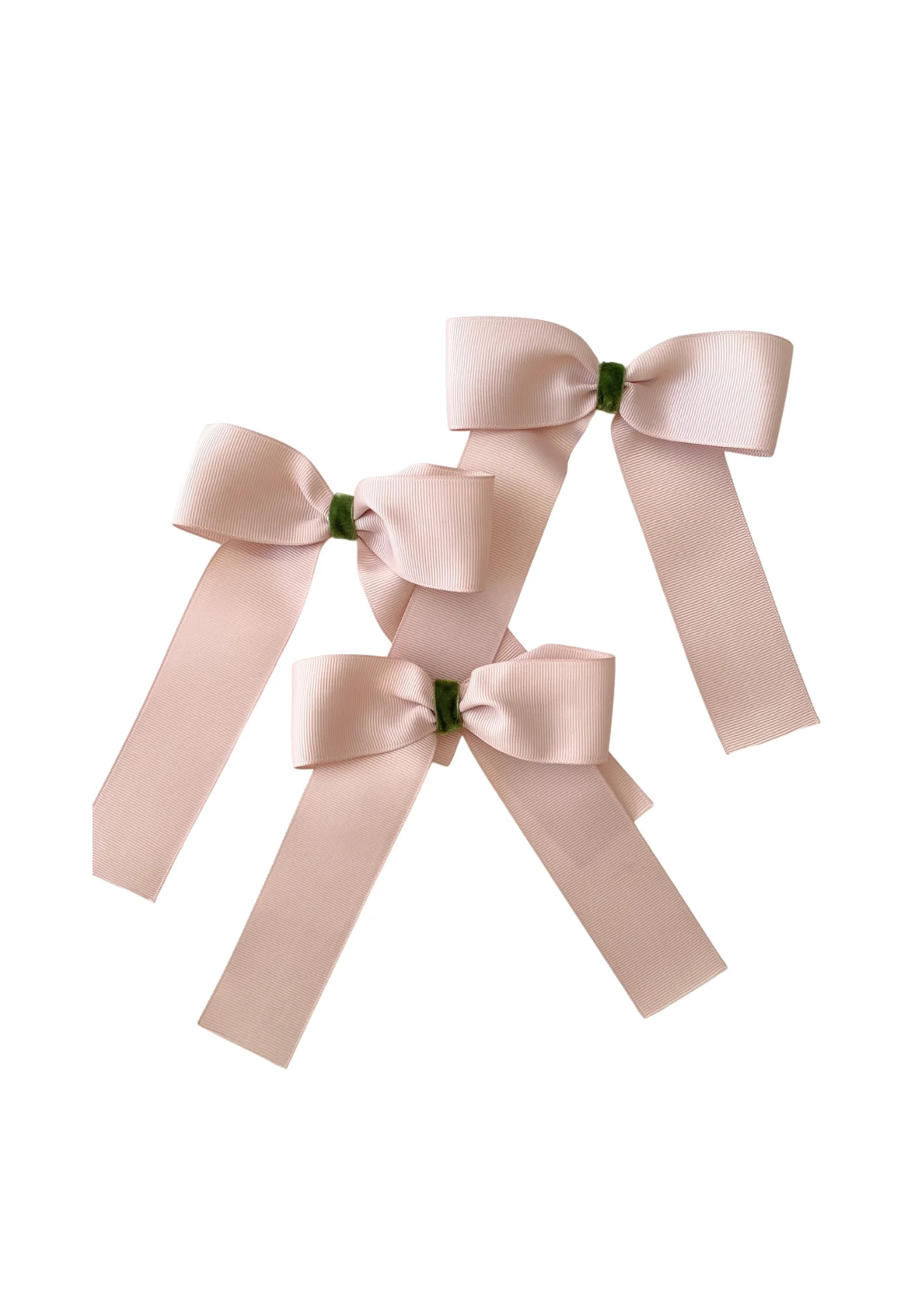 Mauve & Sage Green Christmas Bow Ornaments | Nicola Bathie Jewelry