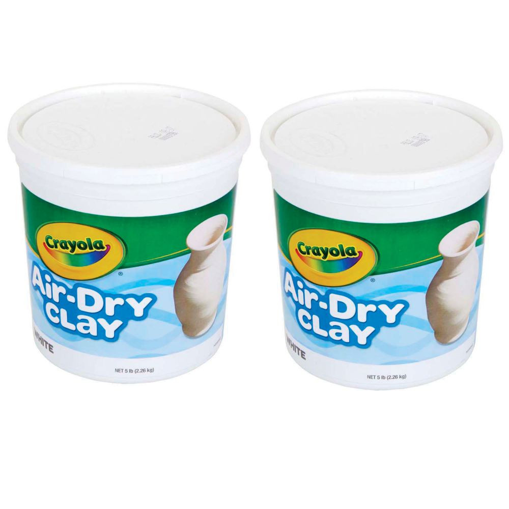 Crayola Air-Dry Clay, White, 5 lb Tub, Pack of 2 | Oriental Trading Company