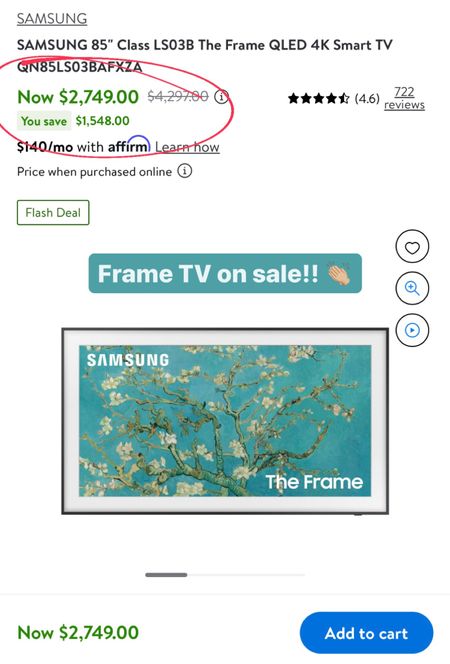 Frame TV on sale from Walmart!!

#LTKsalealert #LTKfamily #LTKhome