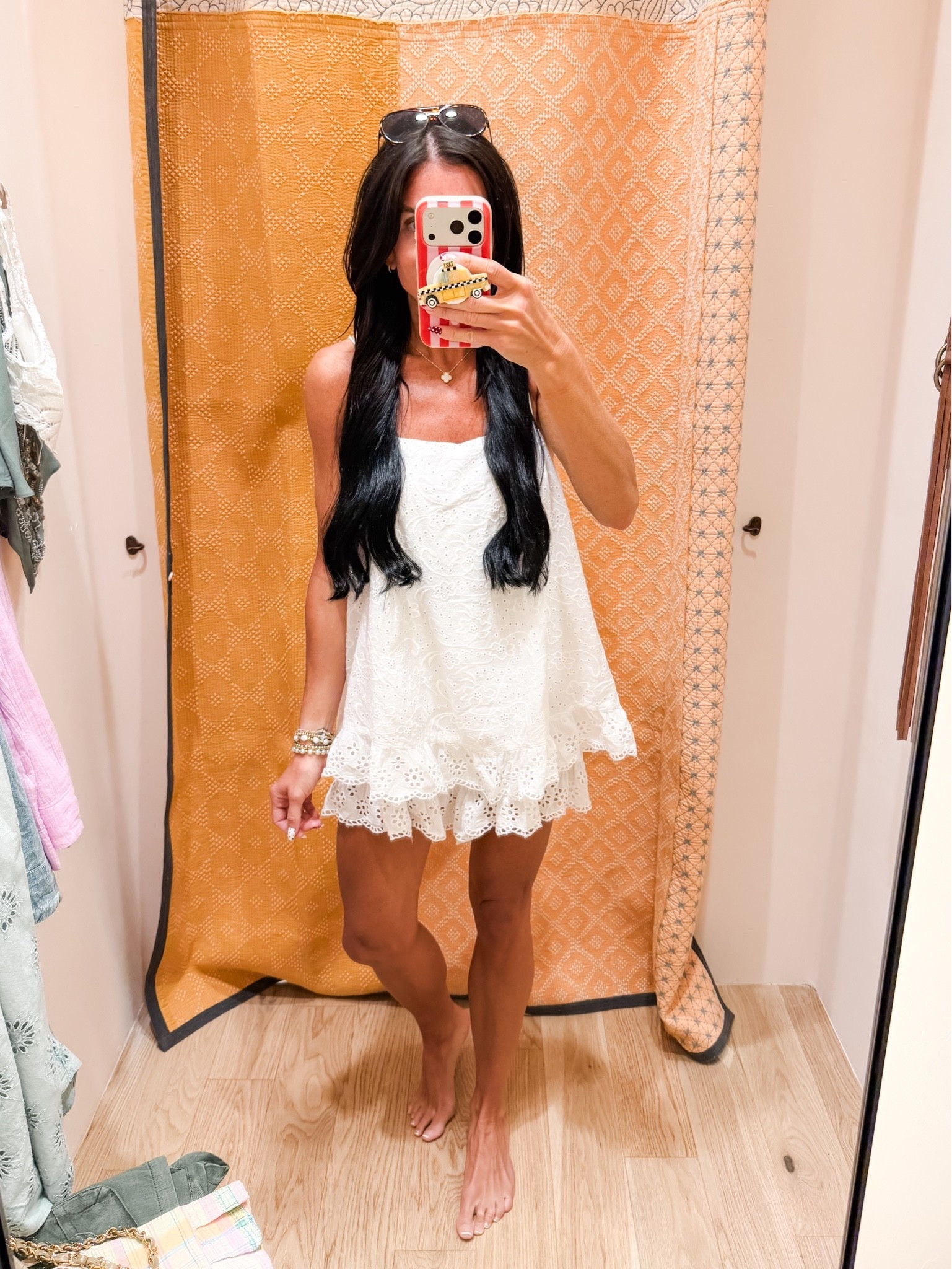Love this eyelet romper 
Wearing a small

#LTKootd #LTKSeasonal