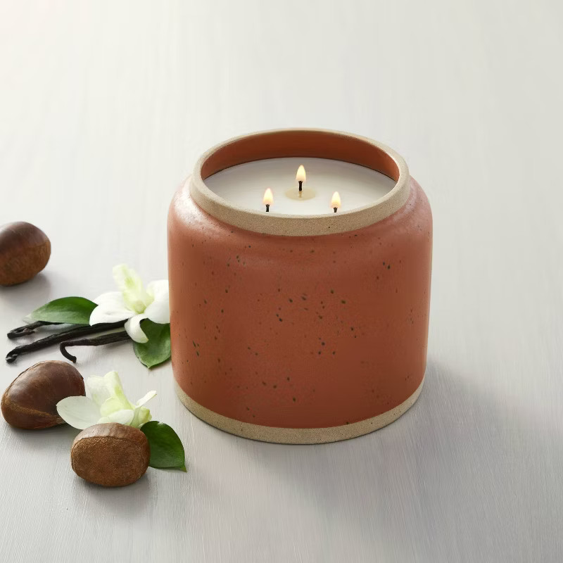 Harvest Spice Speckled Ceramic Candle Burnt Orange - Hearth & Hand™ with Magnolia | Target