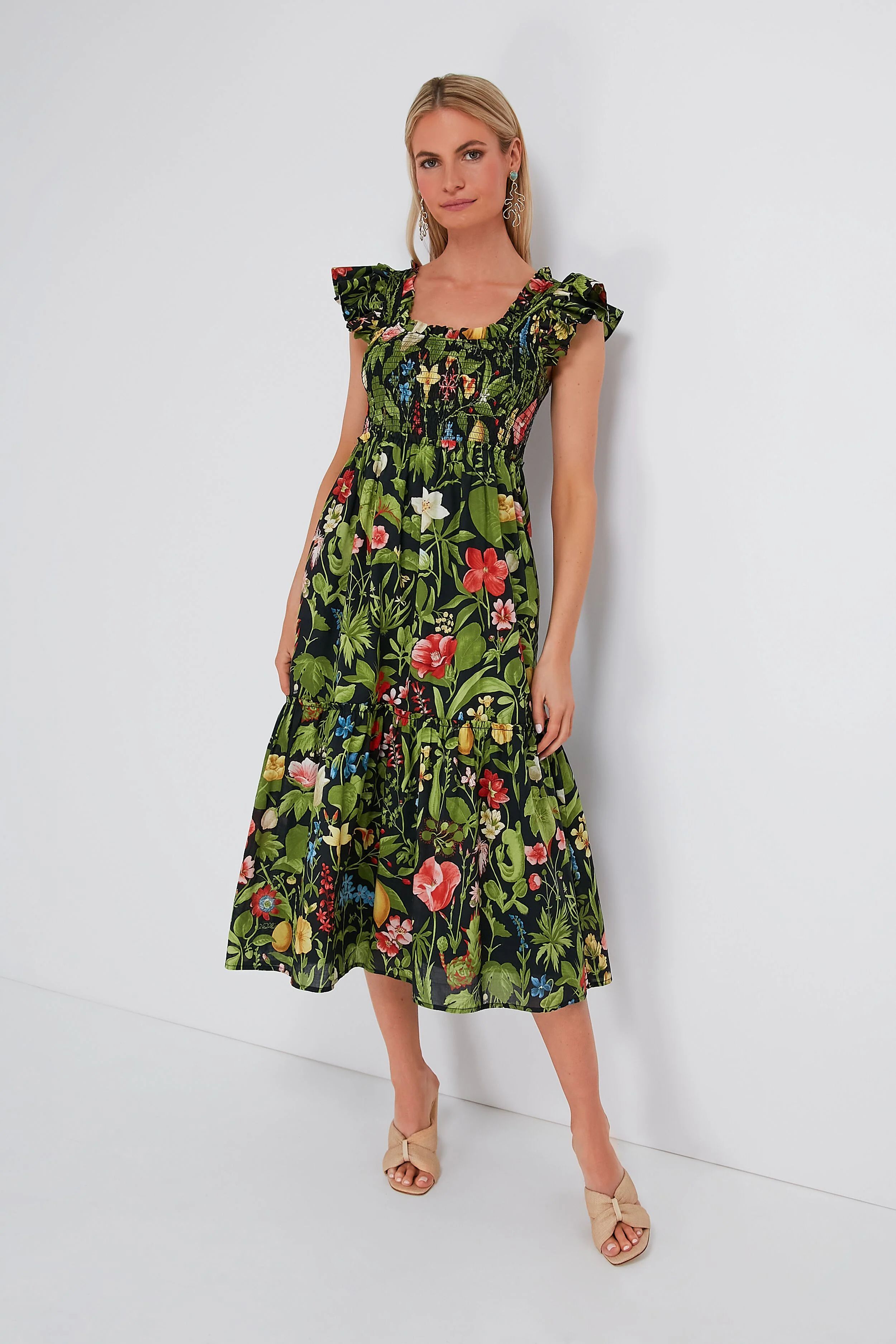 Noir Blooming Botanical Mallie Dress | Tuckernuck (US)