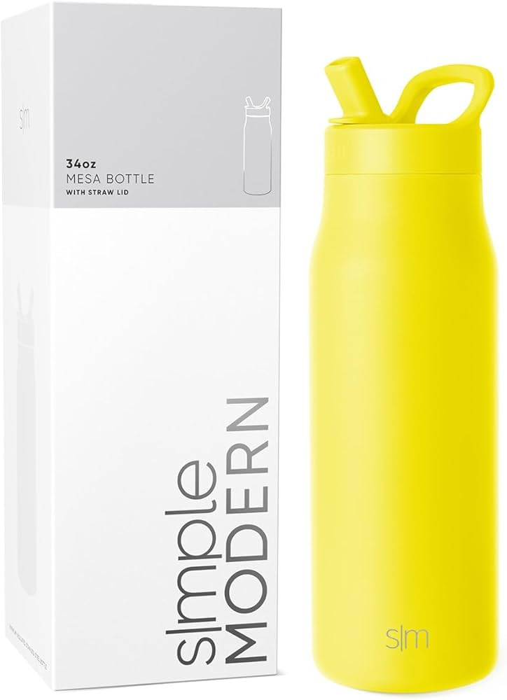 Simple Modern Water Bottle with Straw lid | Insulated Stainless Steel Thermos | Reusable Travel W... | Amazon (US)