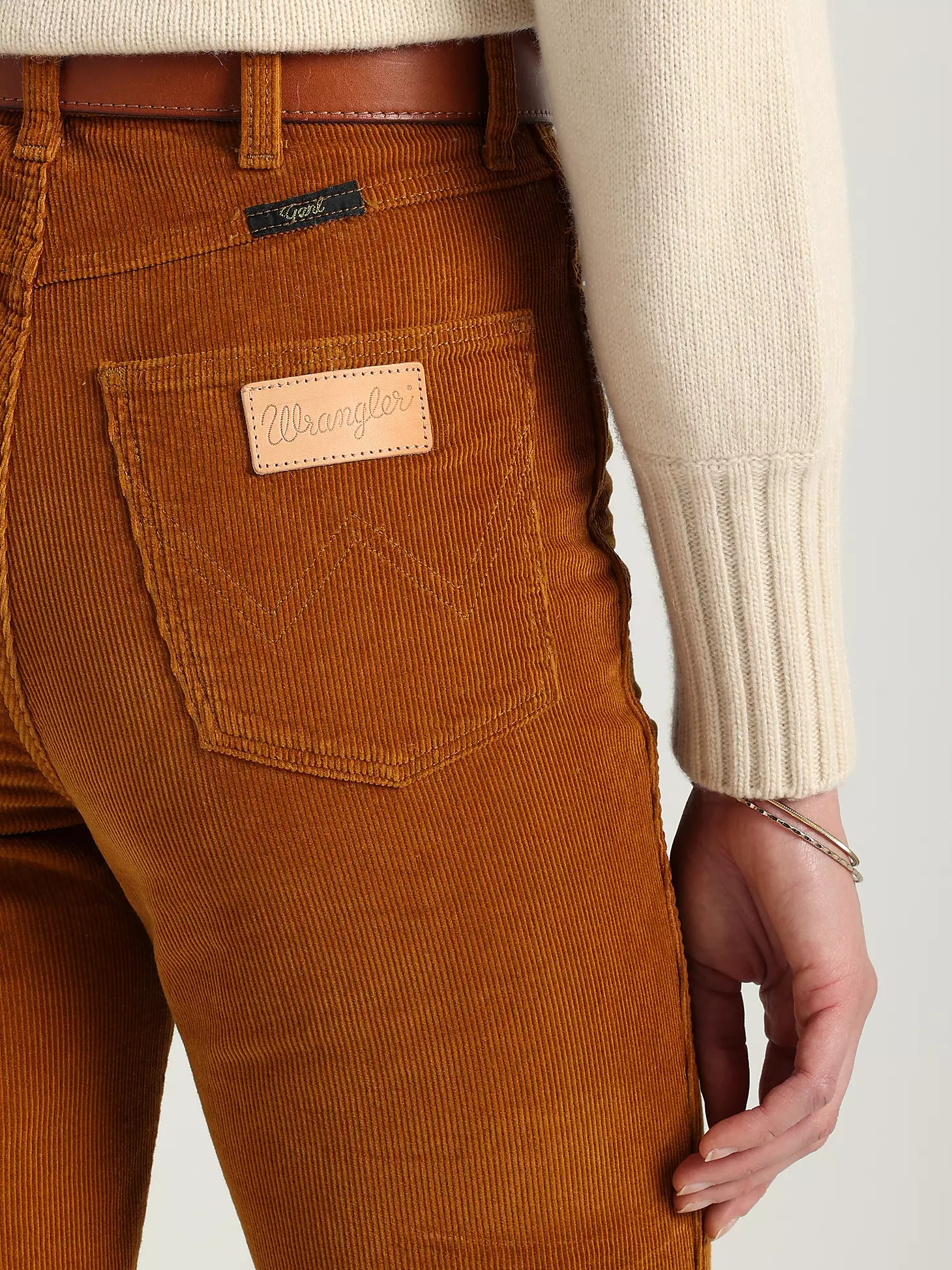 GANT x Wrangler Women's Corduroy Bootcut Jeans in Toffee Beige | Wrangler
