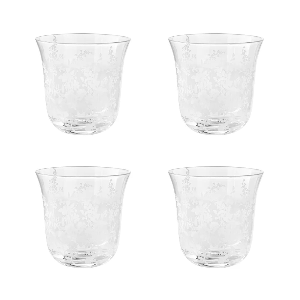 The Pioneer Woman Daisy Glass 12-Ounce Tumbler, Clear, Set of 4 | Walmart (US)