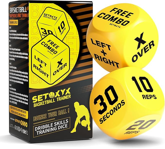 Basketball Dribble Skills Dice Set - Training Equipment - Basketball Gift for Boys.Dribble Skills... | Amazon (US)
