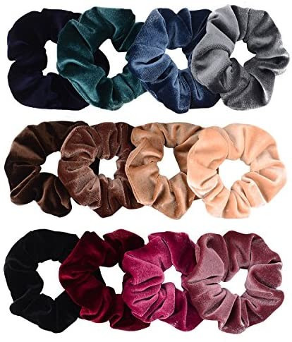 Whaline 12 Pack Hair Scrunchies Premium Velvet Scrunchy Elastic Hair Bands for Girls, Women Hair ... | Amazon (US)