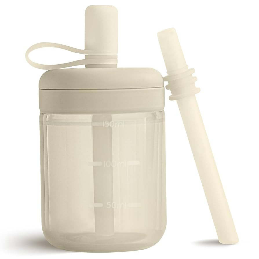 Moonkie Baby Straw cup | Silicone Toddler Sippy Cup Training Cup with Straw Lid | BPA-Free Drop-P... | Amazon (US)