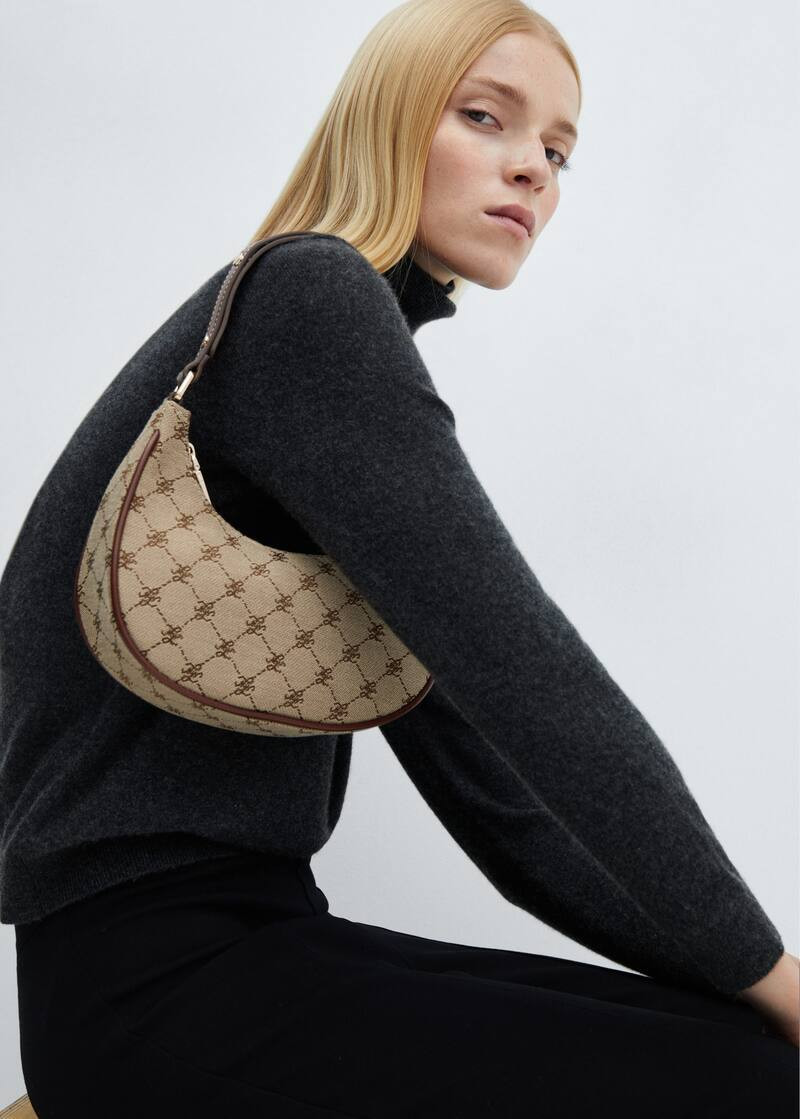 Jacquard shoulder bag -  Women | Mango United Kingdom | MANGO (UK)