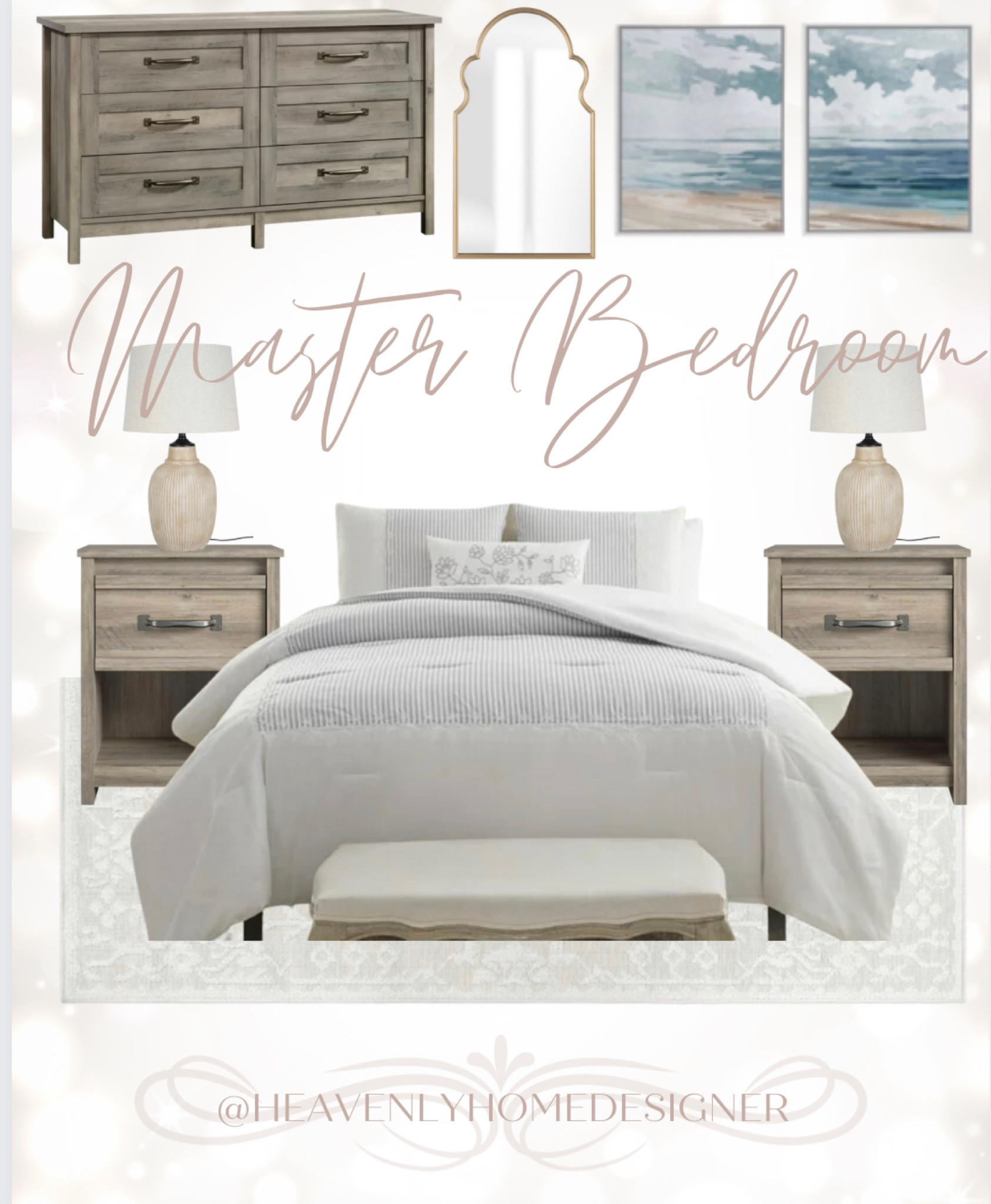 Affordable decor, affordable bedroom furniture, master bedroom, master bedroom decor, bed frame, headboard, transitional home decor, nightstand, king bedding, bedroom table lamp, bedroom art, dresser, transitional decor, farmhouse decor, bedroom mirror

#LTKsalealert #LTKhome #LTKunder50