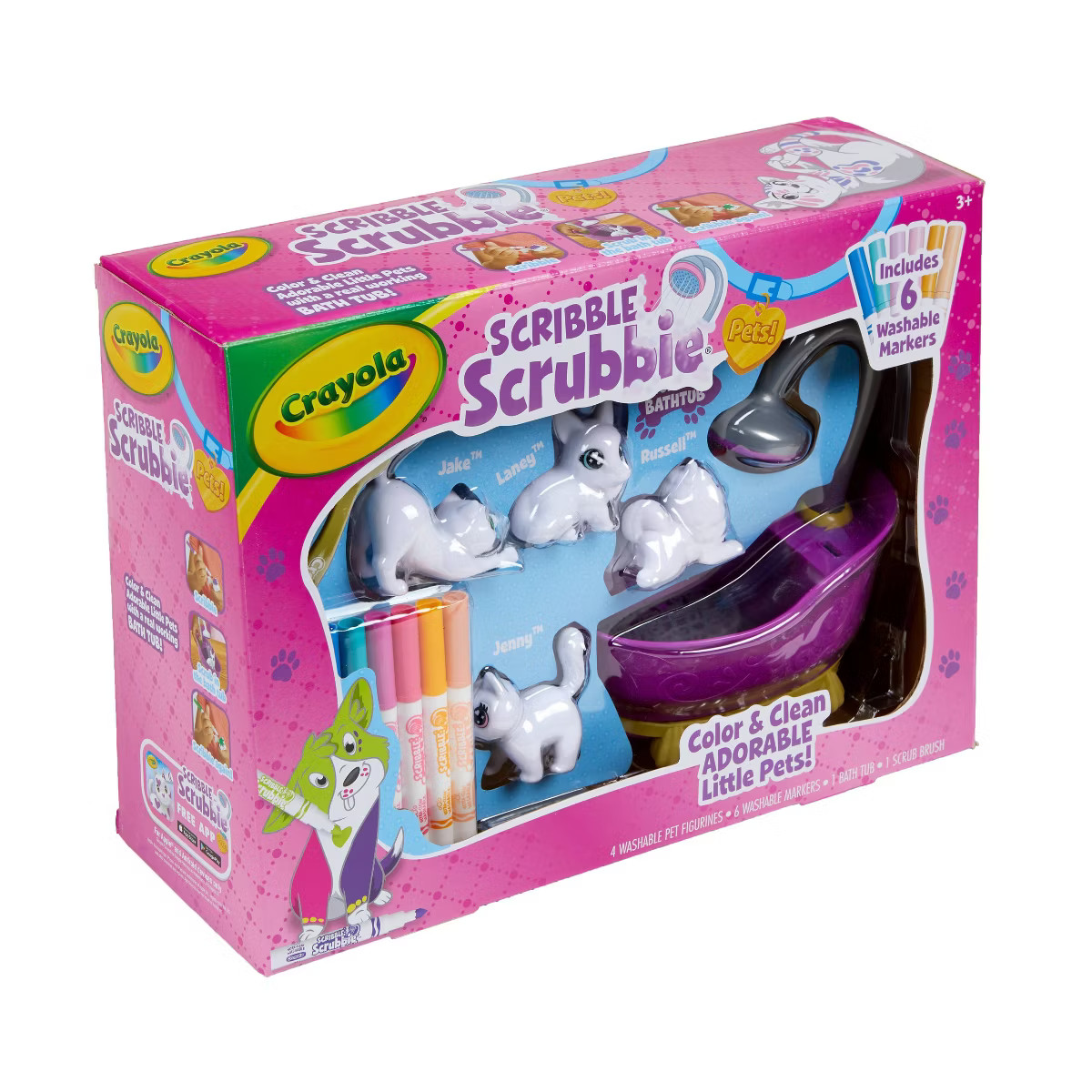Crayola 12pc Scribble Scrubbie Pets Tub Set: Washable Marker Craft Kit for Kids, Drawing & Colori... | Target