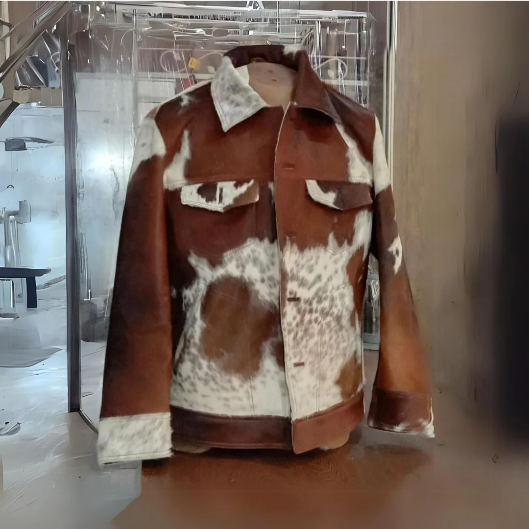 Customized Leather Jacket Men's and Women's Hair on Hide Jacket Edgy and Stylish Cowhide Outerwea... | Etsy (US)