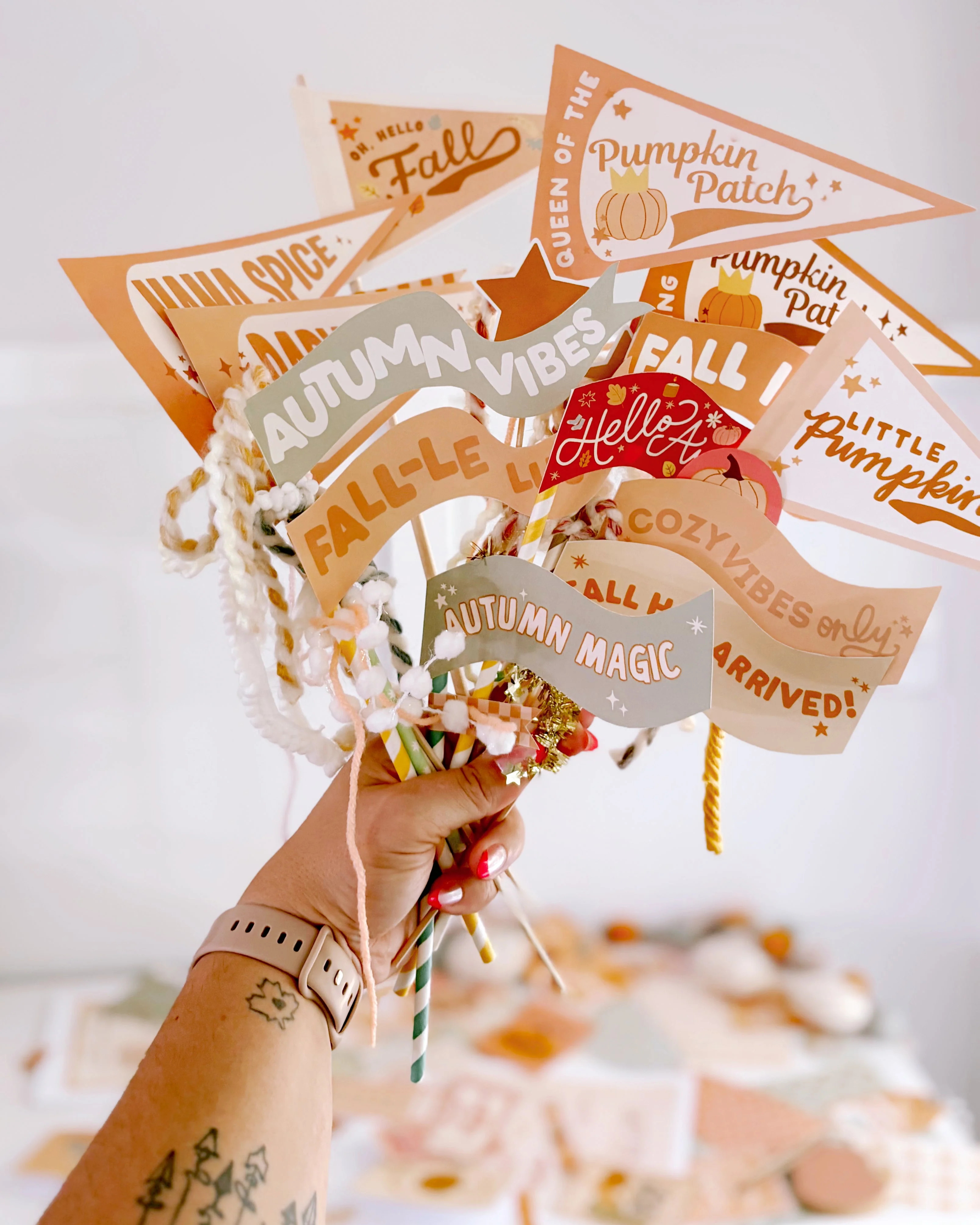 Fall-lelujah Flag + Tags | Printable Flags and Tags | The Letter Vee