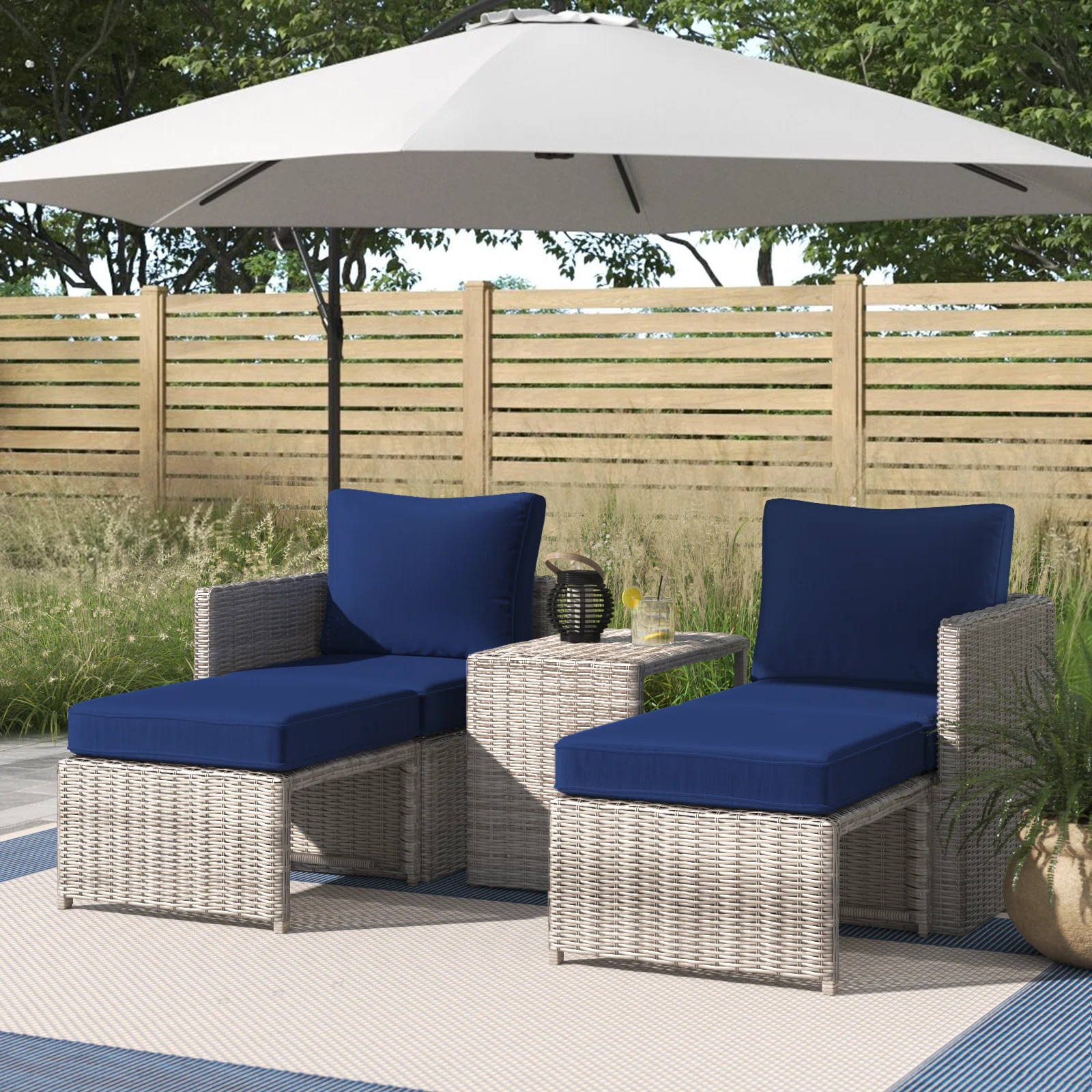 Morland 5 Piece PE Rattan Sectional Seating Group with Cushions | Wayfair North America