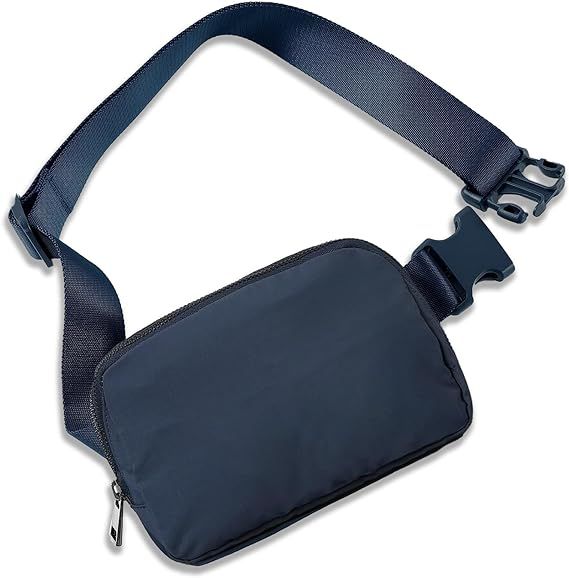 Waist Pack for Women and Teen Girls - Navy Blue Waterproof Fanny Pack with Adjustable Strap | Amazon (US)