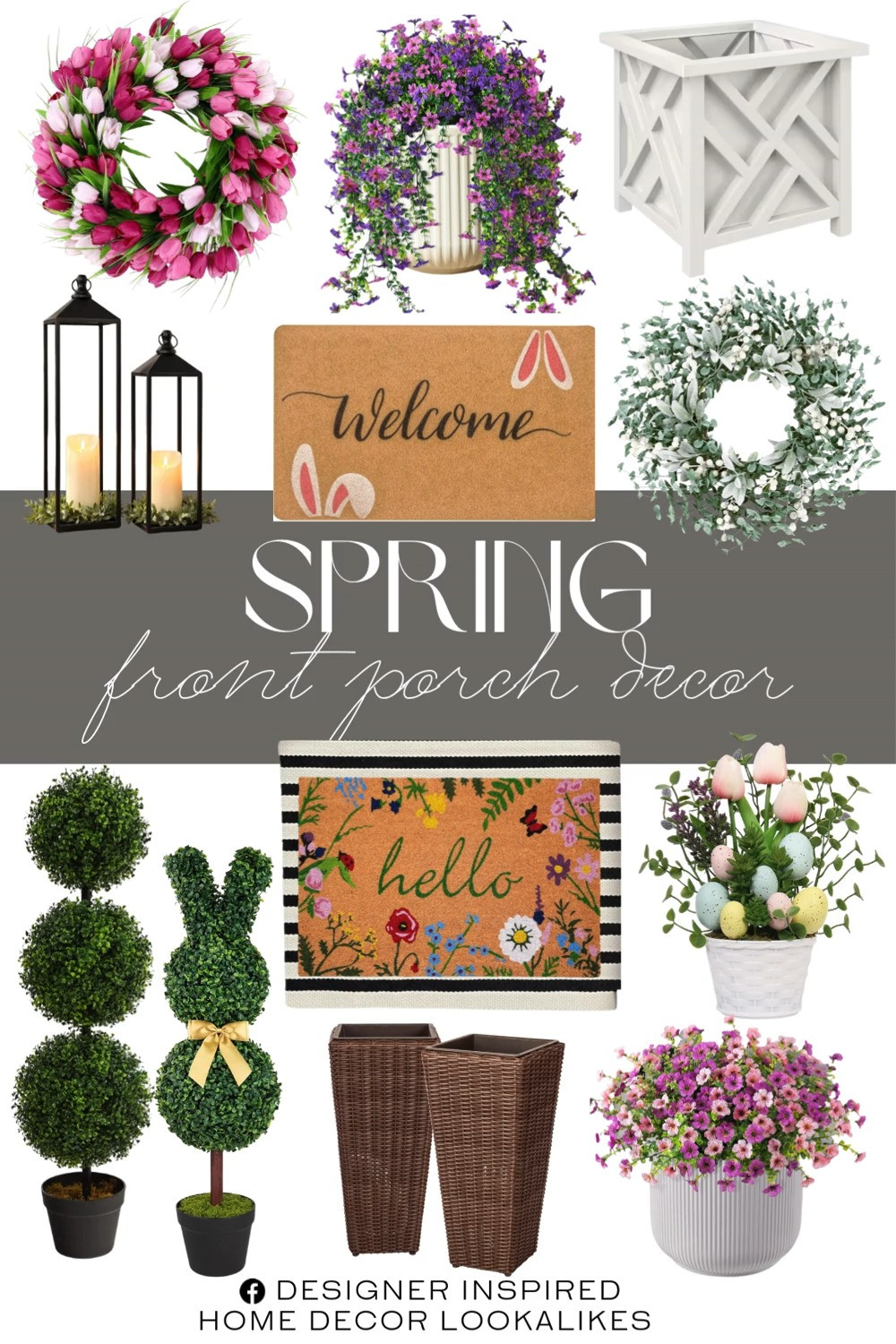 Spring Front Porch Decor. Classic Front Porch Decor. Colorful Spring Porch Decor. Wreaths for Spring Porch. Spring Porch Decoration. Fresh Spring Porch Style.  Modern Spring Porch. Seasonal Porch Refresh. Coastal Spring Porch Decor. 

Home more affordable option find copy cat similar look for less budget friendly affordable cheap cheaper beautiful pretty. Clearance sale coupon code discount code promo code luxury lookalike look a like Inspo inspiration inspired by idea ideas Love like these? I share multiple every day in my FB group.
#springporch #springdecor #frontporchdecor #seasonaldecor #springvibes #porchinspo #outdoordecor #decorinspo 

 #LTKHome