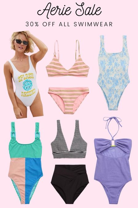 Aerie swimwear on sale today😍 30% off bikinis and one piece suits!🌴☀️ aerie sale / aerie swimsuit / aerie swimsuits / aerie bikini / bikinis / resort wear / two piece swim / one piece swimsuit 

#LTKfindsunder100 #LTKsalealert #LTKswim