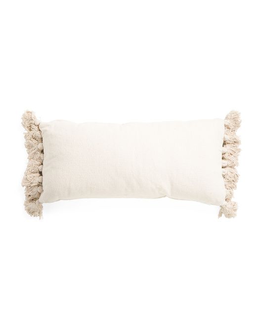 14x30 Soft Lumbar Pillow With Tassels | Throw Pillows | T.J.Maxx | TJ Maxx