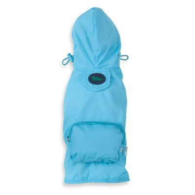 Fab Dog Extra Small Travel Alligator Raincoat in Blue | Bed Bath & Beyond