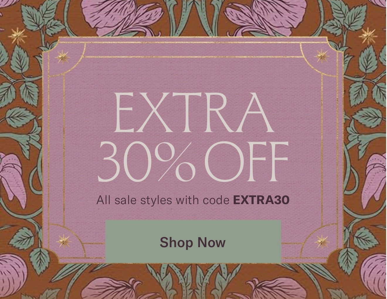 Extra 30 off sale selects 
Code: EXTRA30