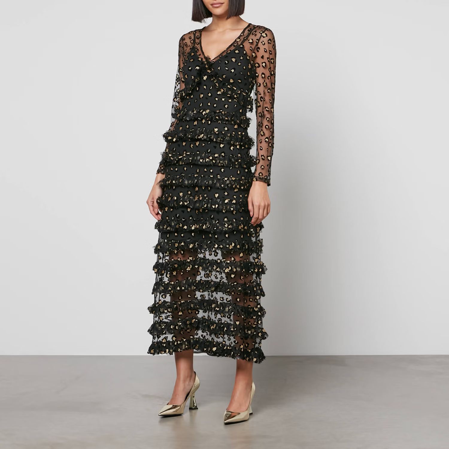 Never Fully Dressed Kate Leopard Tulle Maxi Dress | The Hut (UK)