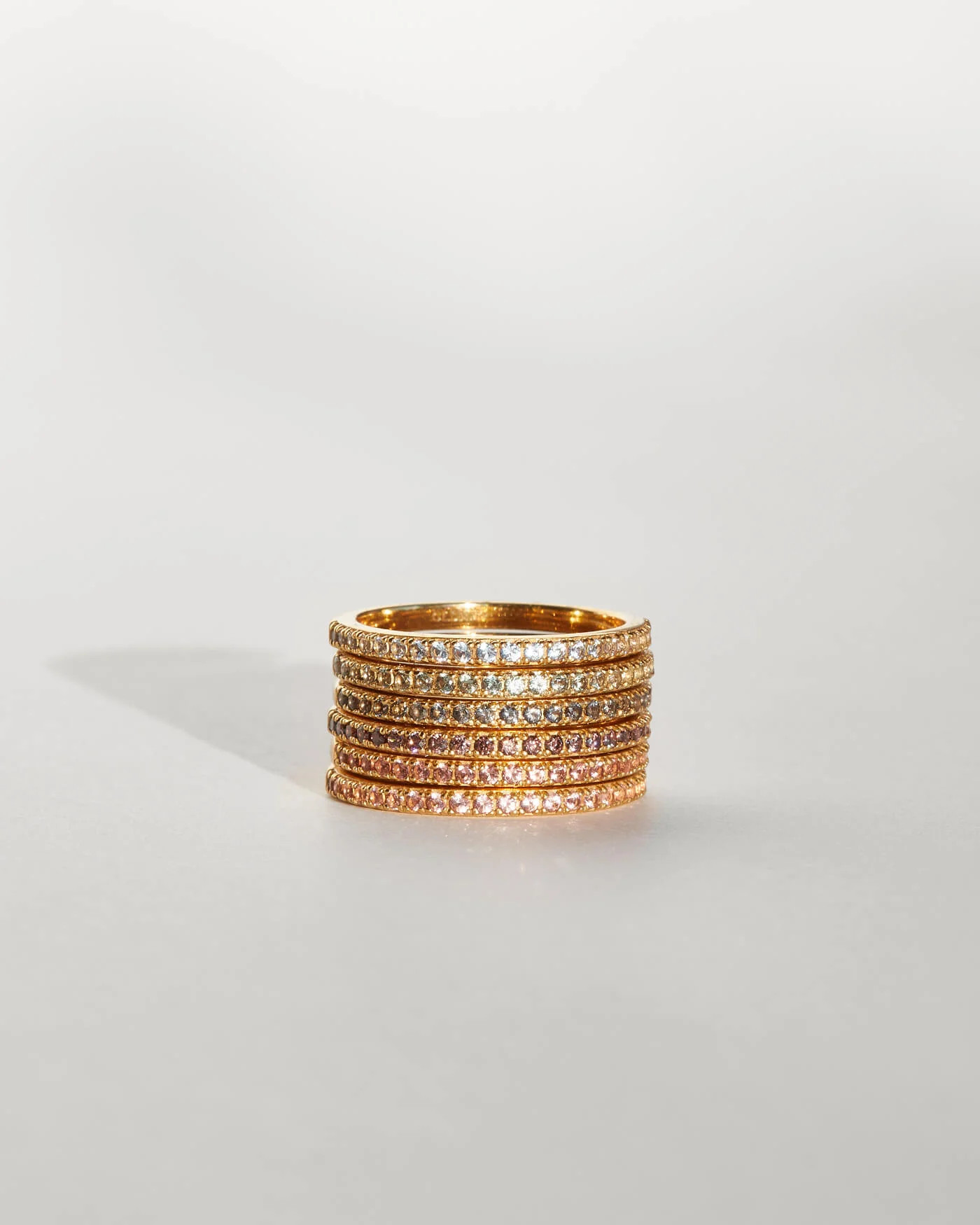 Gold Aura Birthstone Stacking Ring | GLDN