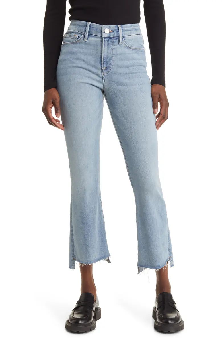 Le Crop Mini Bootcut Stagger Raw Hem Jeans | Nordstrom