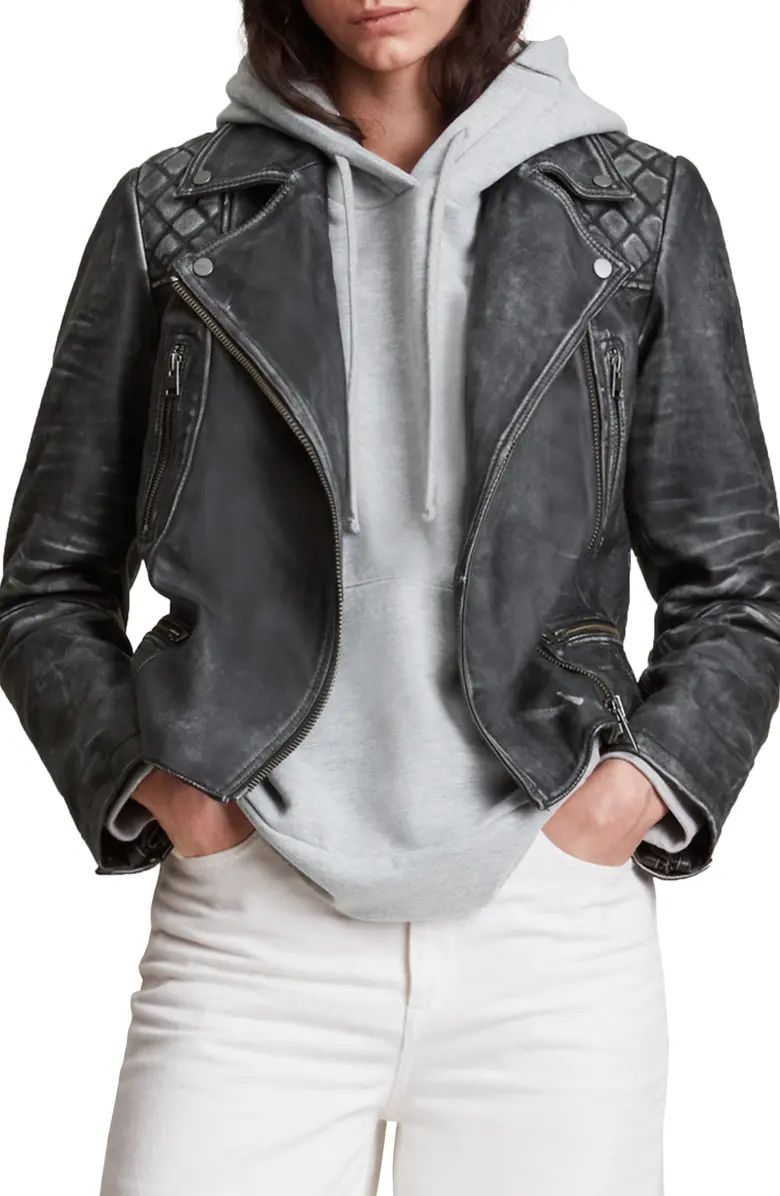 Cargo Leather Biker Jacket | Nordstrom