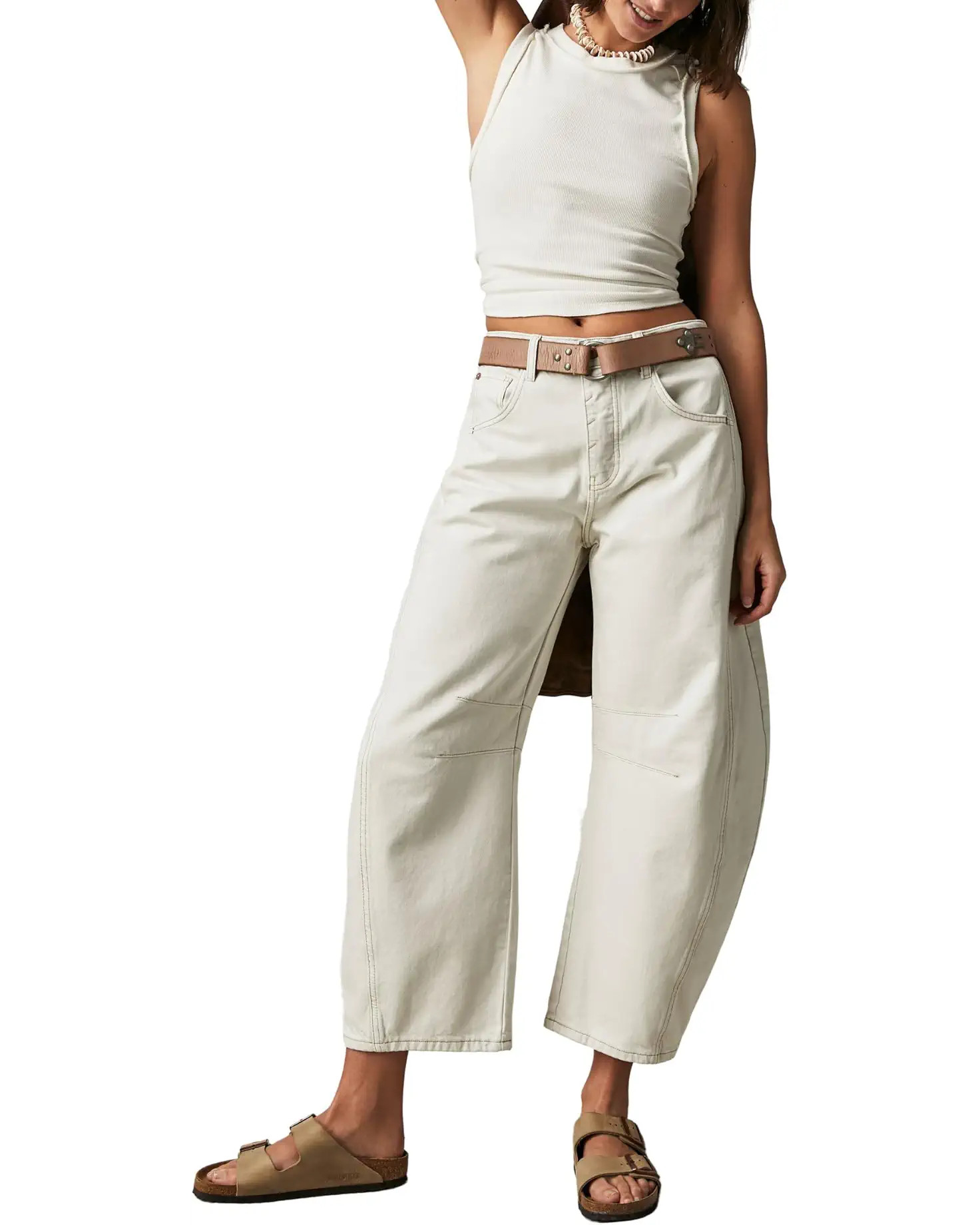 Women's Free People We The Free Good Luck Mid-Rise Barrel Jeans | Zappos