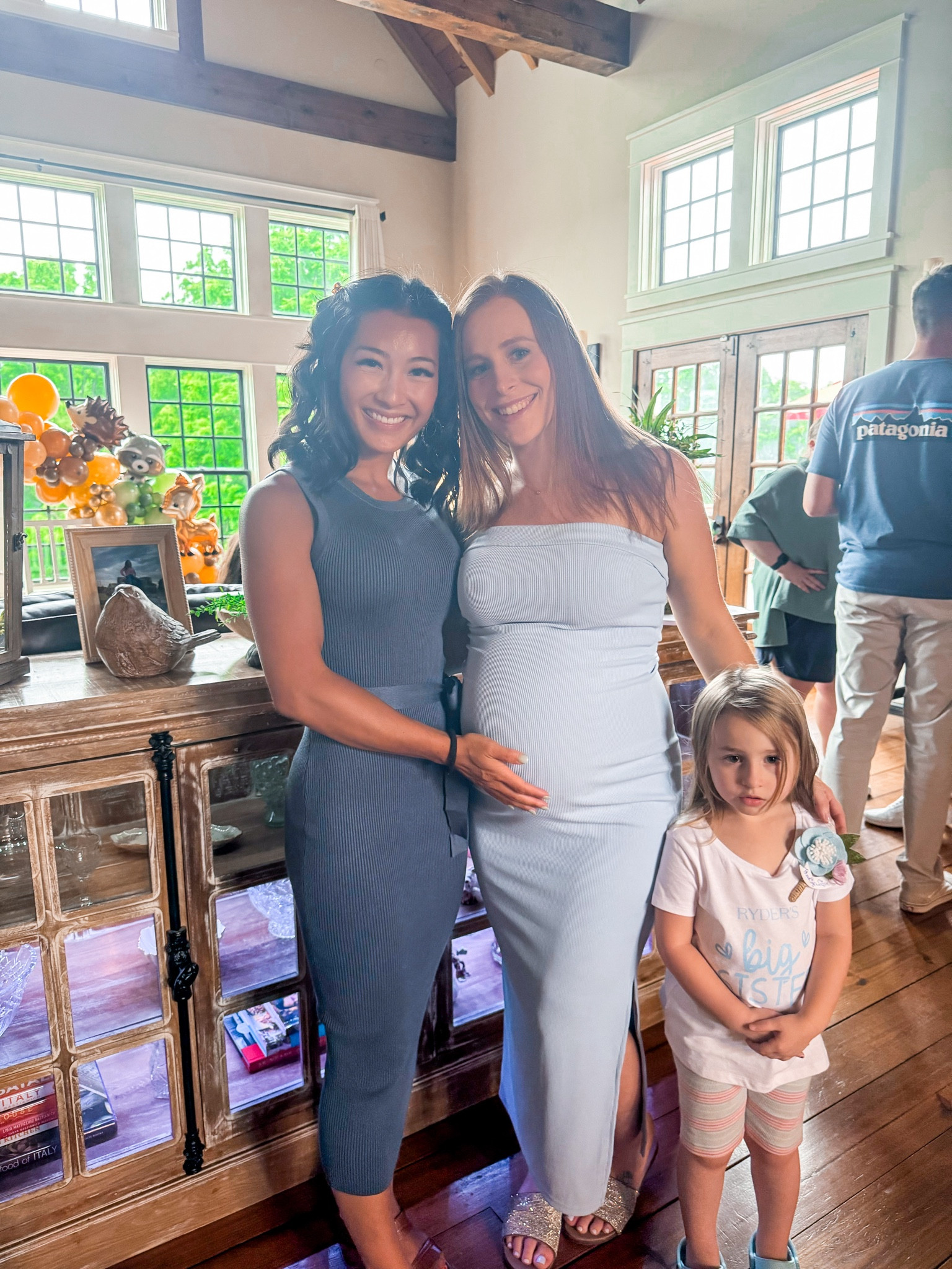 Midi dress - it’s ribbed and lightweight, easy to walk in and move around, there’s no slit so I like that it’s modest. Has a waist tie, super cute and flattering. Wearing XS, TTS!

Wore with Tory Burch sandals- I think they run big but it depends on the width of your foot!

Cute for baby showers or maternity wear

#LTKFindsUnder50 #LTKSaleAlert #LTKBump