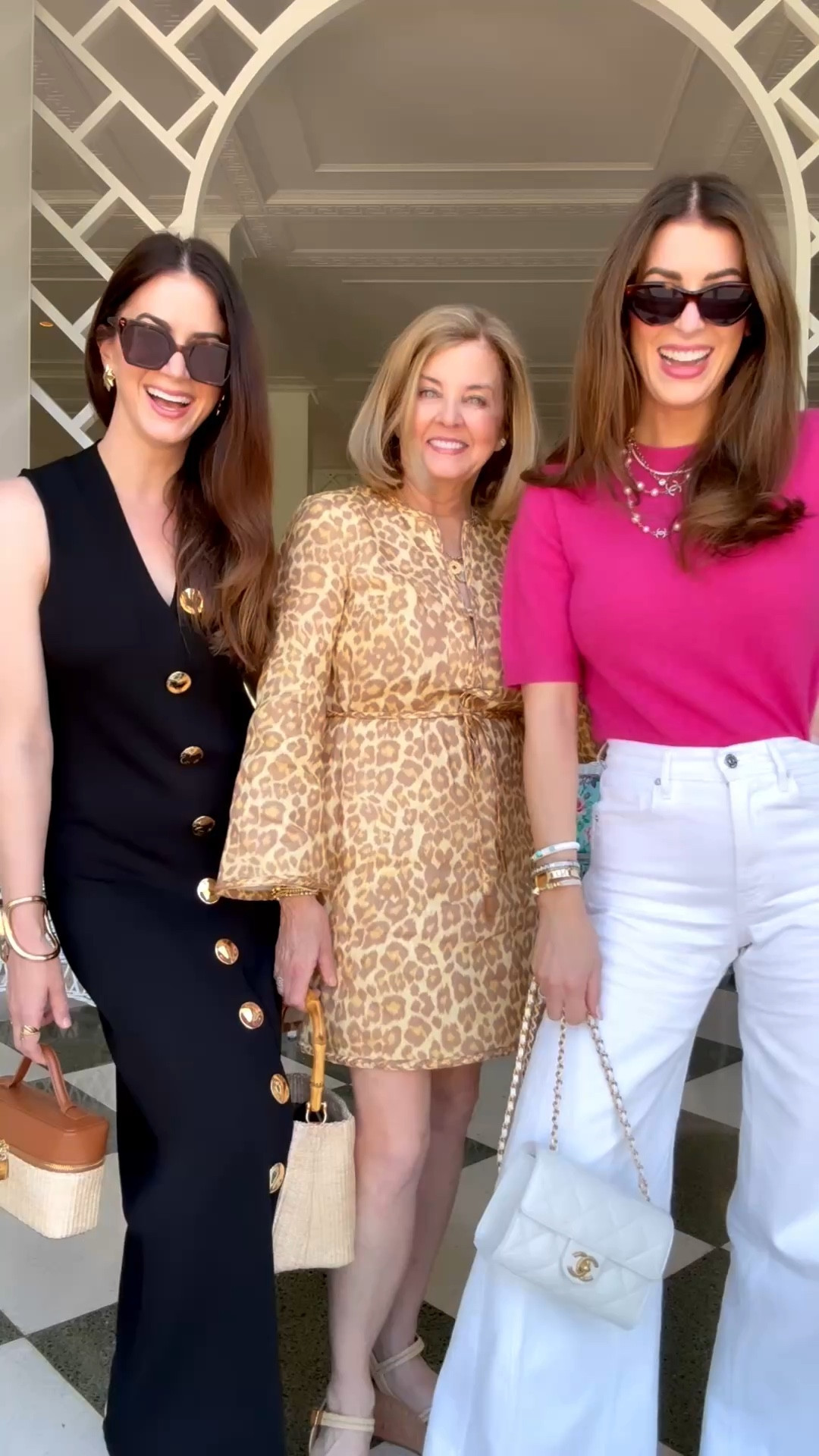 Three generations. One resort. And those white jeans that look absolutely nothing like they do on the model online. 🤍
I know I know — I showed you these jeans a couple weeks ago and I stand by everything I said. They look strange on the hanger. They look weird on the website. But in person? On a real body? They are everything. Do not let the model photo scare you off.
Pairing them with another one of my cashmere tees because once you find a formula that works you just keep going.
Now can we talk about my mom for a second — she is wearing the exact same dress I had on last night and it looks absolutely gorgeous on her too. But here is the thing I really want you to see: we are six inches apart in height and look at how dramatically that changes the hemline. Same dress. Two completely different lengths. Two completely different looks. This is why fit is everything and why height always has to be part of the conversation when you are shopping.
My sister is in a dress that could absolutely go to dinner but she is keeping it casual for a resort day — stretchy, comfortable, and completely versatile. That is the move.
Sizing: I am in a small on the tee, a size 26 in the jeans, and the leopard dress is a size one. My mom and I are both typically a size six in dresses.


#LTKTravel #LTKTall #LTKOver40