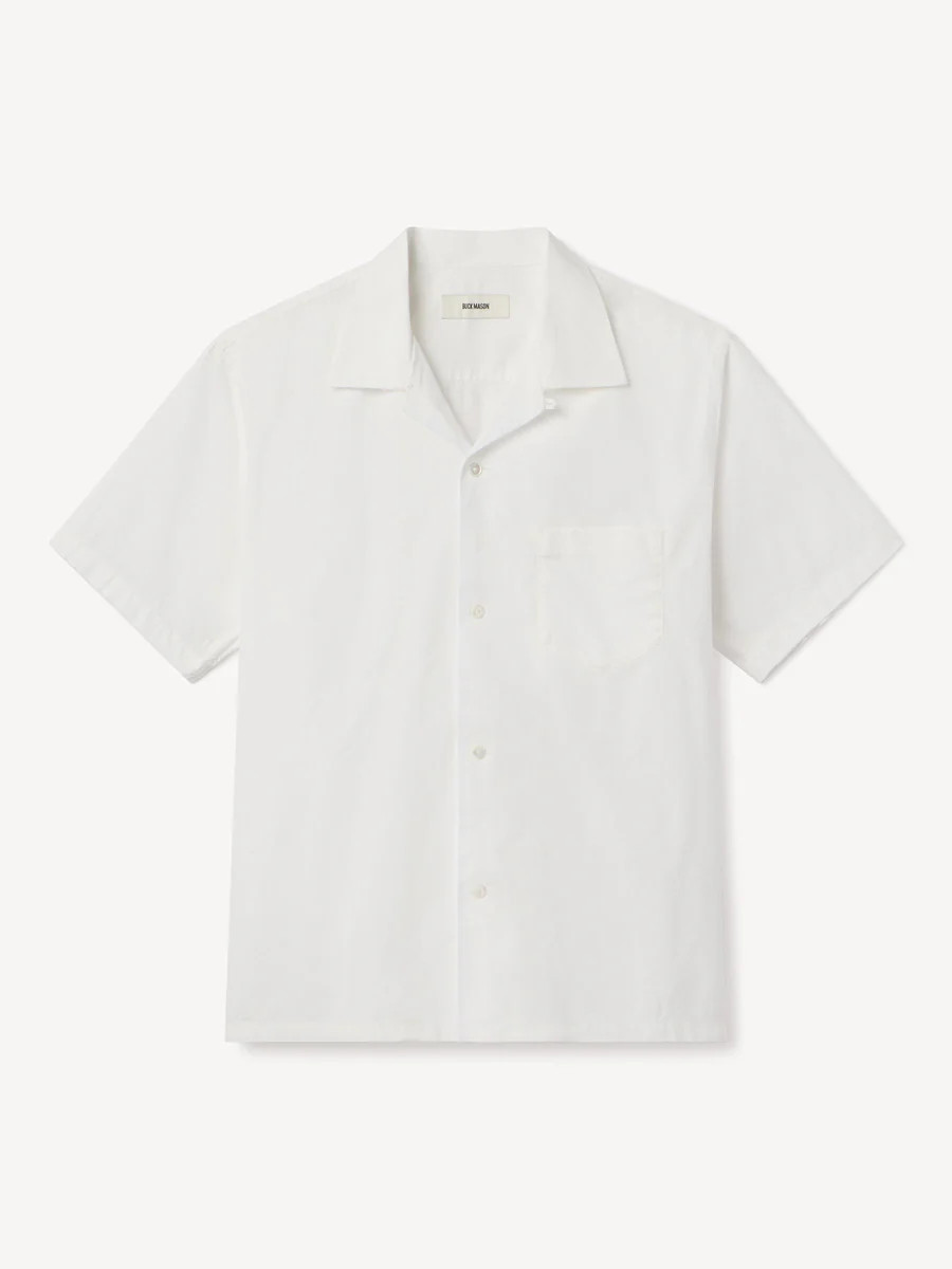 White Wornwell S/S Camp Shirt - Buck Mason- Modern American Classics | Buck Mason