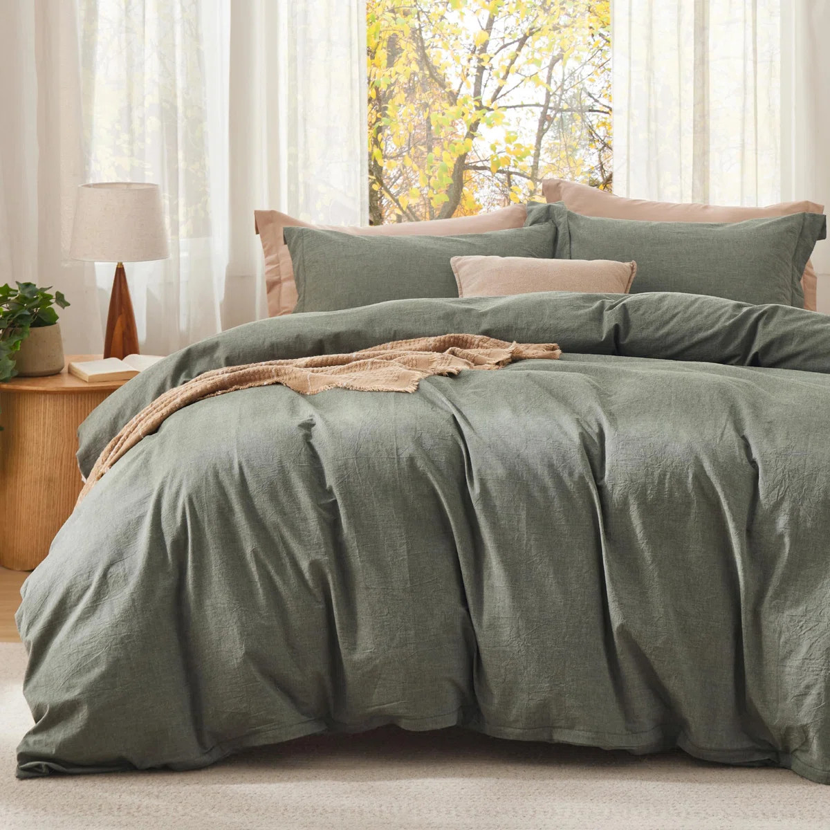 Bedsure Pre-washed Comforter Set with 100% Cotton Outer Covert,  143TC | Wayfair North America