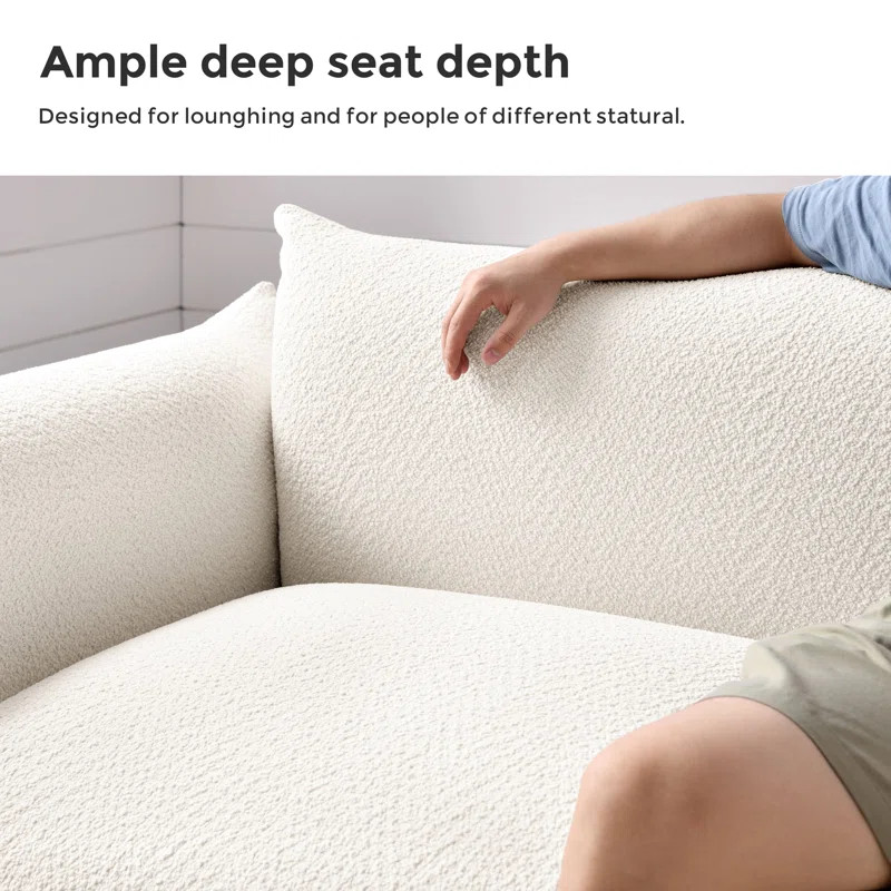 88.97'' Wool Flared Arm Sofa | Wayfair North America