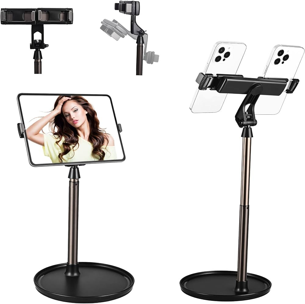 Cell Phone Stand Adjustable Height Phone Holder for Desk Pad Stand,Support All Phones and Screens... | Amazon (US)