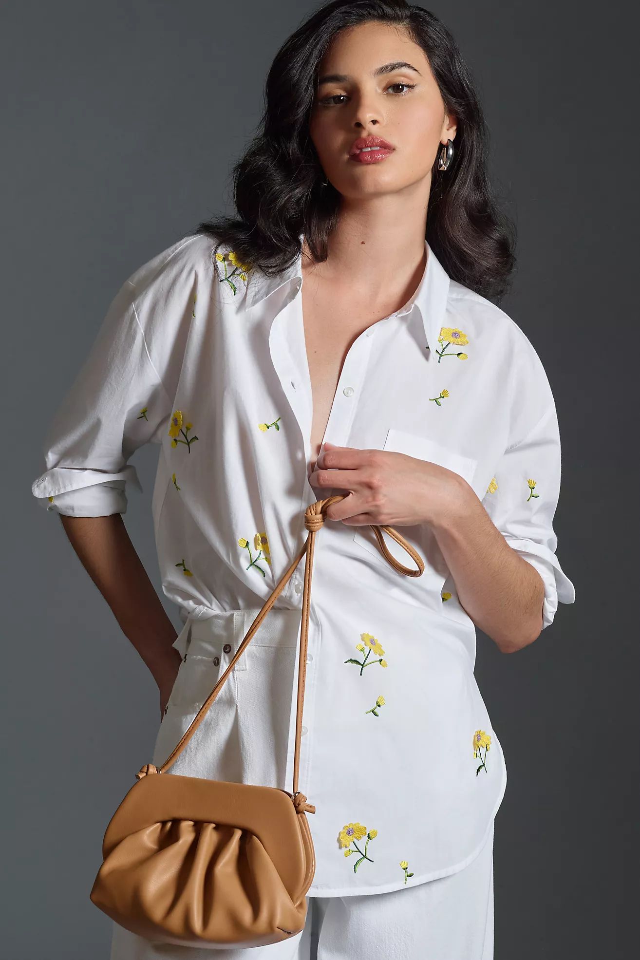 The Bennet Buttondown Shirt by Maeve: Embroidered Edition | Anthropologie (US)