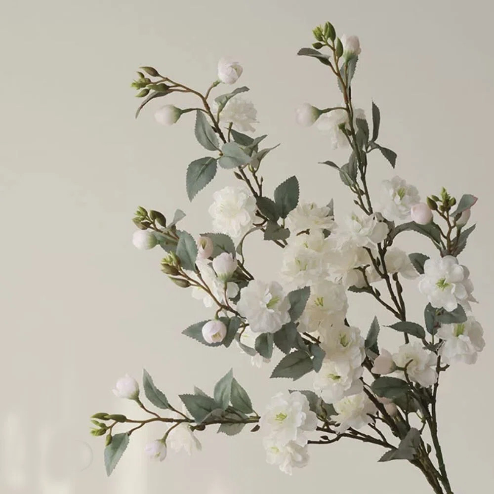 34.7inch Length Camellia Long Simulation Flower Bouquet Retro Living Room Porch Bouquet Dining Ta... | Wayfair North America