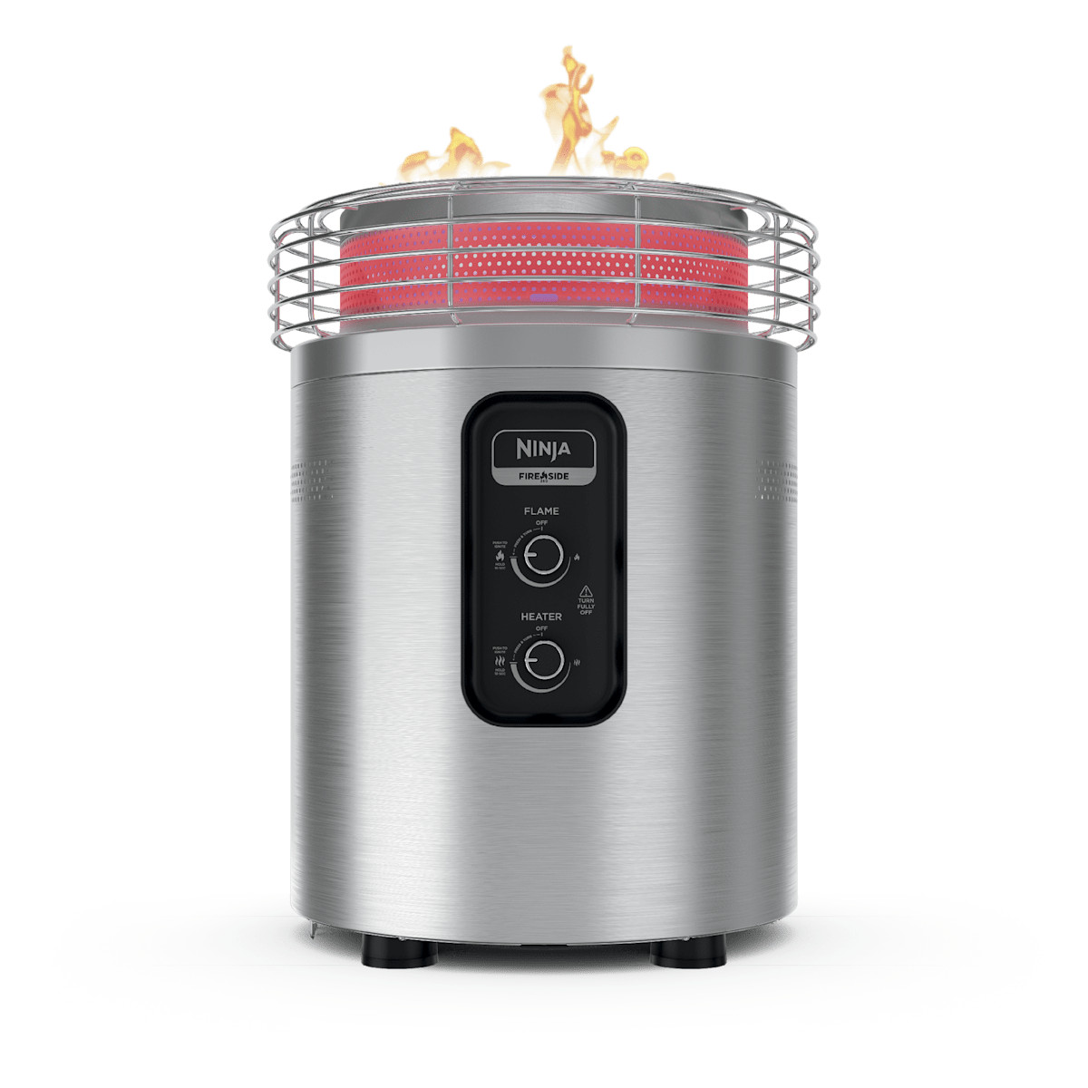 Ninja Fireside360 Fire Pit and Outdoor Heater in Stainless Steel | OF101SL | SharkNinja | SharkNinja