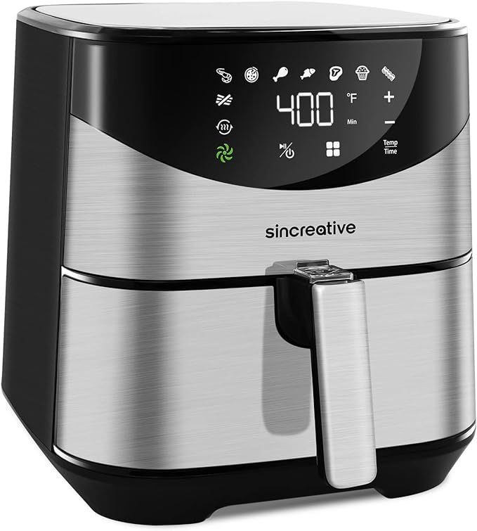 Sincreative Air Fryer XL, Large Family Size Airfryer Digital Touch Screen, 8-in-1 Hot Air Fryer O... | Amazon (US)