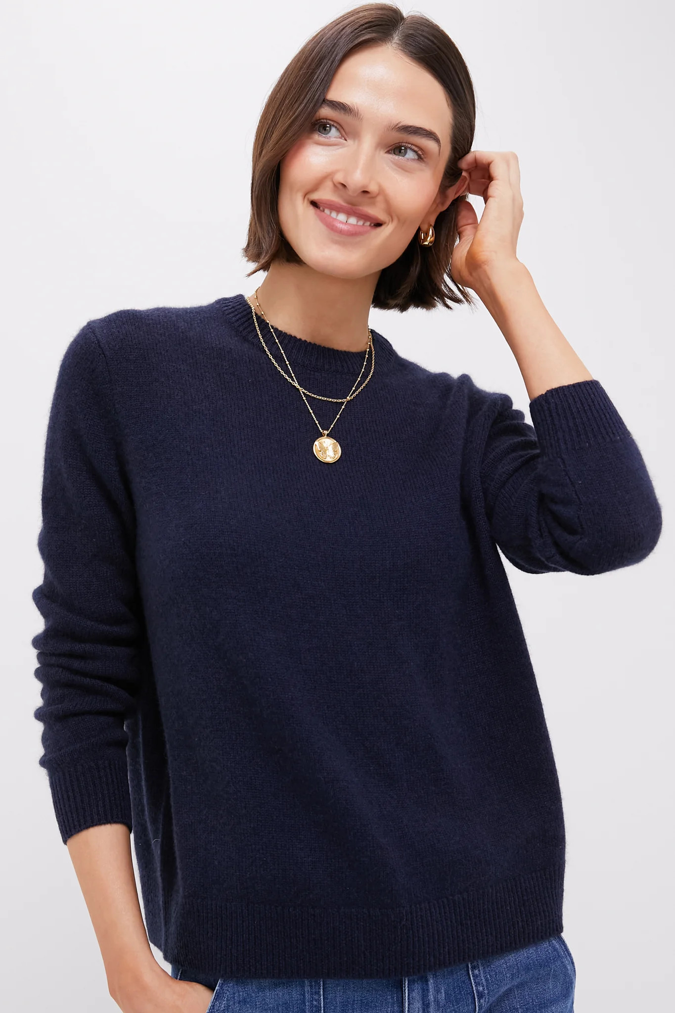 Navy Bodie Boyfriend Cashmere Crewneck Sweater | Tuckernuck (US)