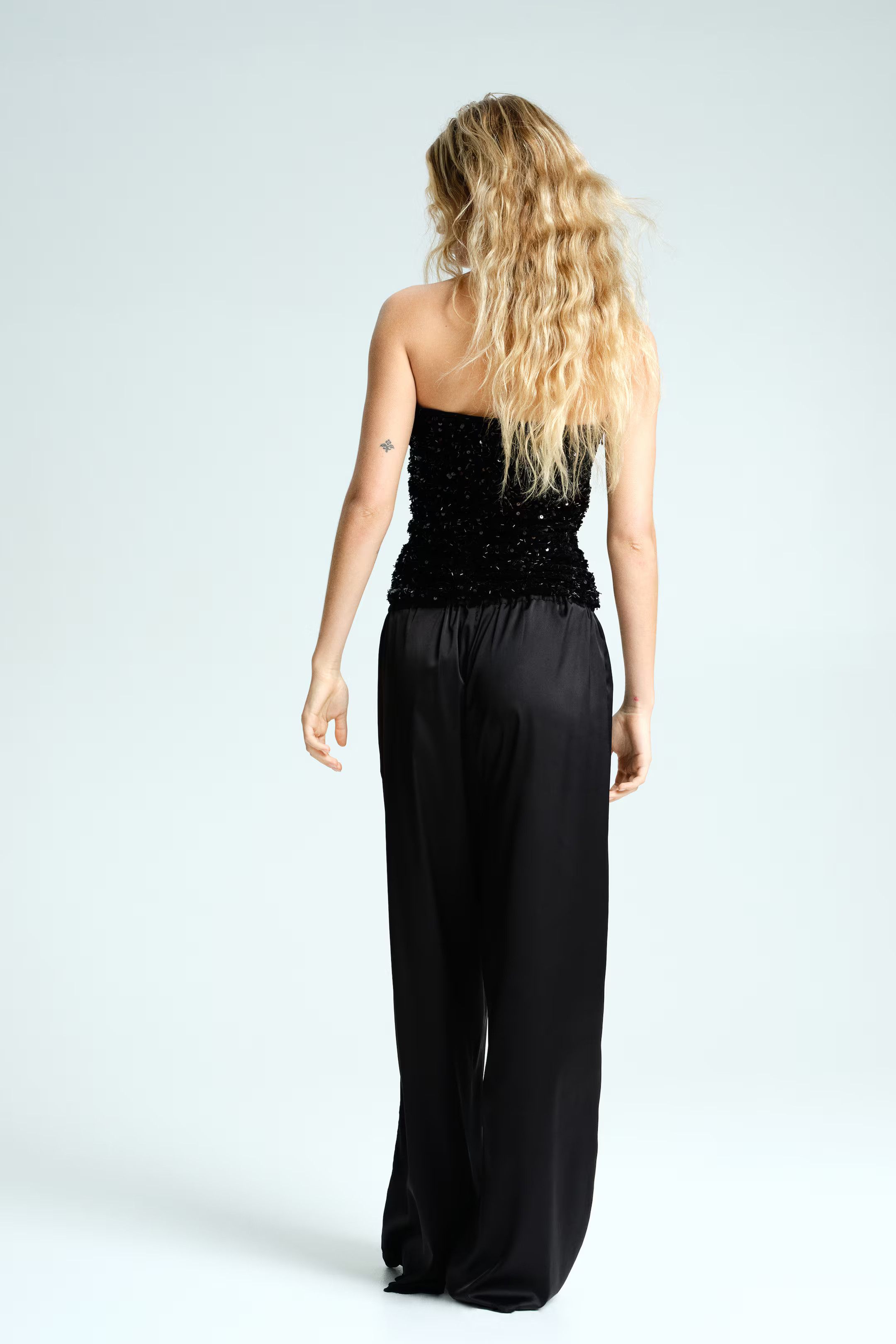 Embroidered Satin Pants | H&M (US + CA)