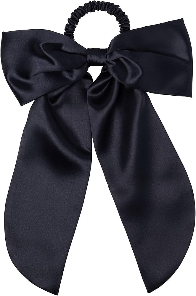 Slip Pure Silk Hair Bow – Black – Oversized Mulberry Silk Bow with Built-In Hair Tie – Redu... | Amazon (CA)