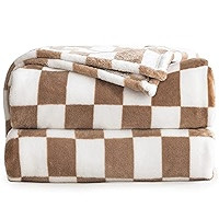 LOMAO Throw Blankets Flannel Blanket with Checkerboard Grid Pattern Soft Throw Blanket for Couch,... | Amazon (US)