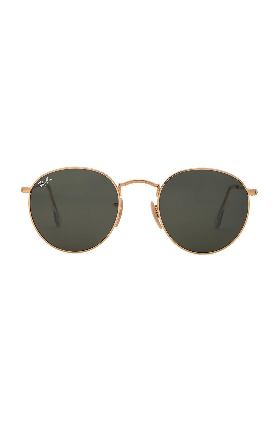 Ray-Ban Round Metal in Green Classic from Revolve.com | Revolve Clothing (Global)