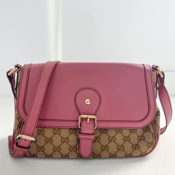 Gucci Monogram Horsebit Flap Crossbody Bag in Pink | Poshmark