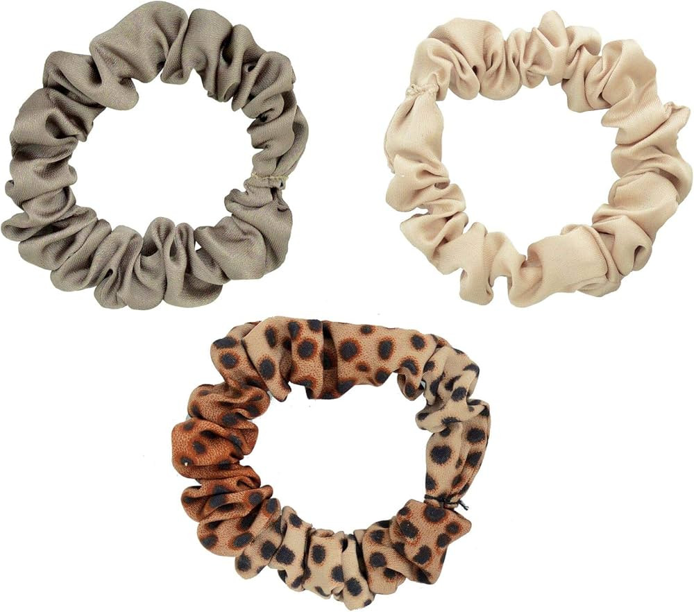Emi Jay Safari Scrunchie Set, 3 Pack in Taupe, Cream and Leopard | Amazon (US)